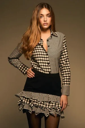 Sale U Do It Chess Negra Mini Falda UDoIt  