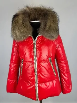 Best Flo & Clo Chopin Rojo Abrigo Plumas (reversible)