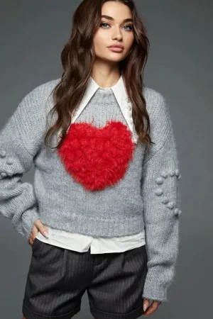 Hot Le Cruel Corazón Gris Jersey