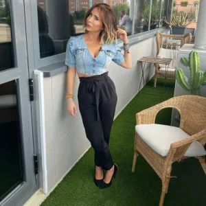 New Lois Grace Carine Top Camisa Denim