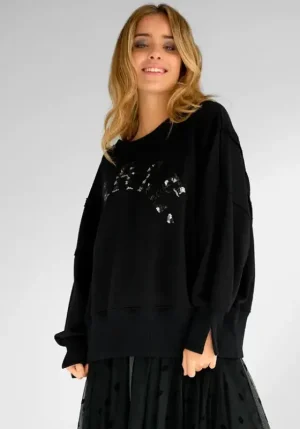 Sale Miss Goodlife Peace Lentejuelas Sudadera
