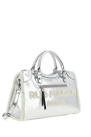 Sale Rue Madam Shine Tote Plateado Bolso