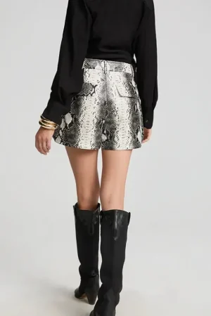 Best Fetiche Suances Snake Shorts Pantalón