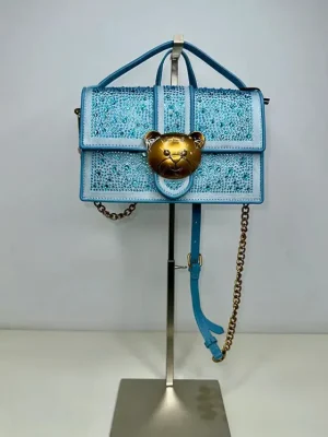 Best Rue Madam Teddy It Crystal Azul Bolso  