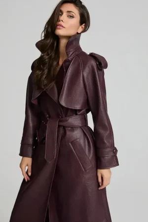 New Fetiche Suances Wine Trench Gabardina